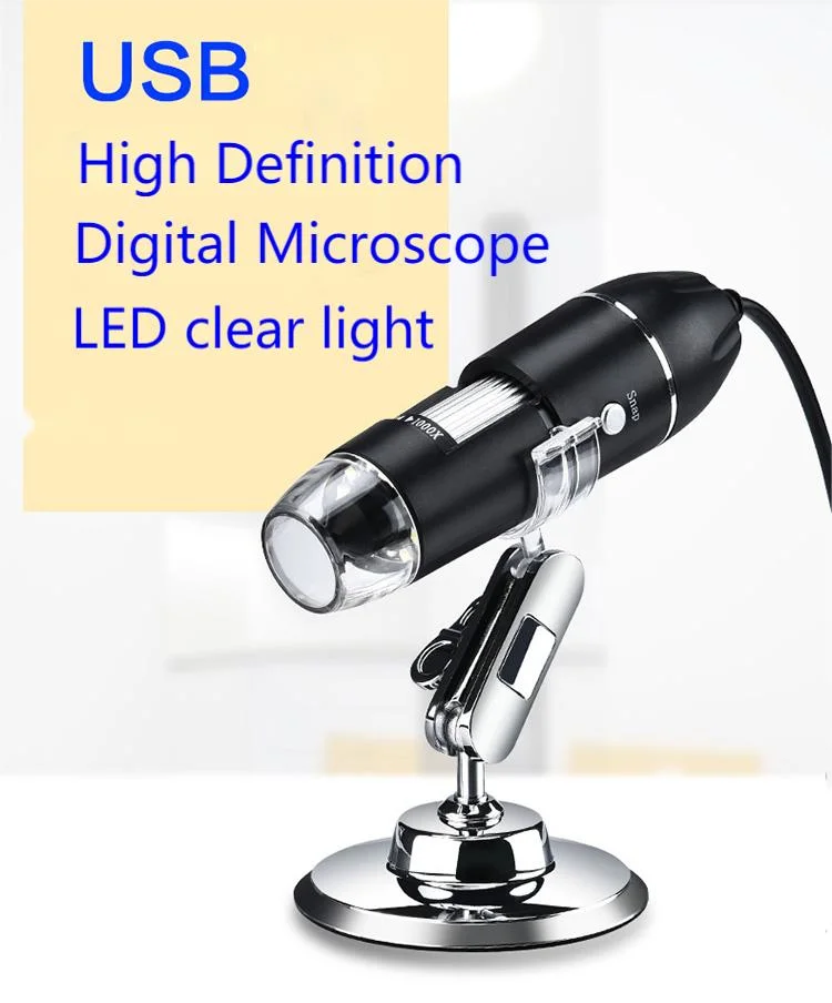 Portable USB Digital Microscope with 0~1000X Zooming &amp; LED Lighting